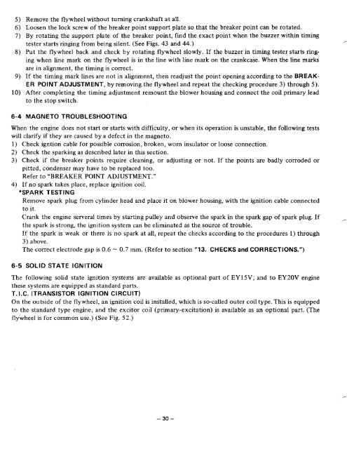 EY15V, EY20V - Small Engine Discount