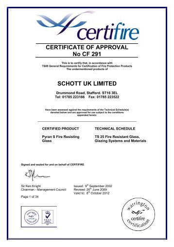 Fire Rated Glass Certification - SmartGlass International