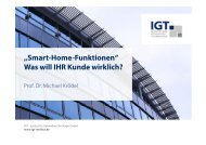 „Smart-Home-Funktionen“ Was will IHR Kunde wirklich?