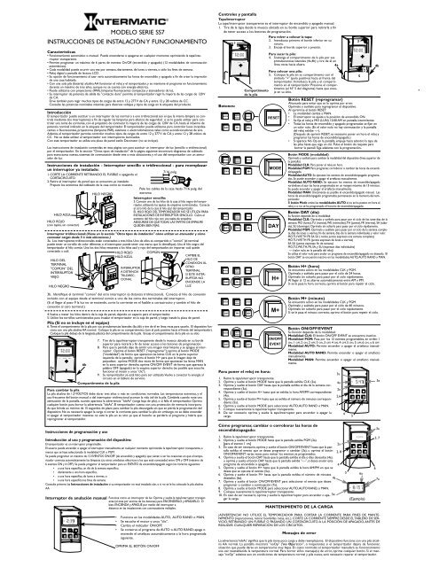 modelo serie ss7 instrucciones de instalaciÃ³n y ... - Smarthome