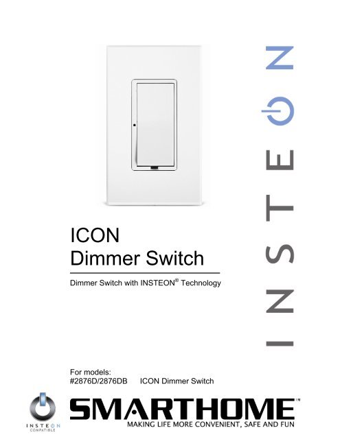 Click here to download the ICON Dimmer Switch Manual - Smarthome