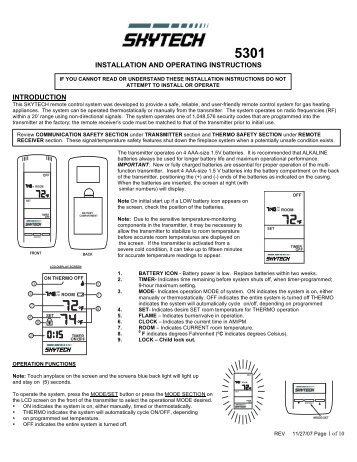 5301 Instructions - Woodbridge Fireplace