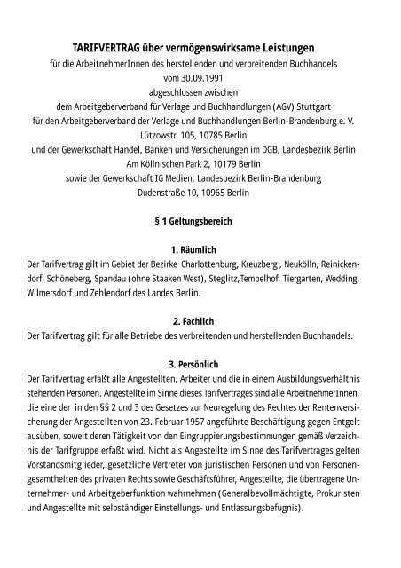 Tv Vwl Internet Verband Der Verlage Und Buchhandlungen Berlin