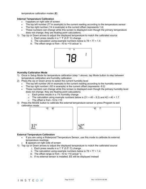 TempLinc Owners Manual - Insteon