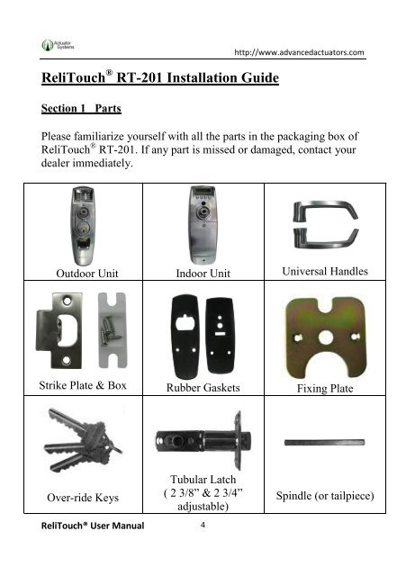 ReliTouch User Manual - Home Depot