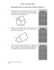 Prisms: Areas and Volume Determining Surface Area and ... - mdk12