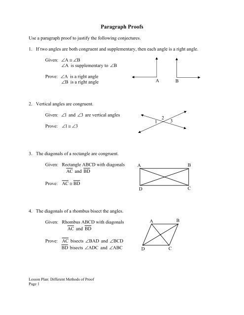 Paragraph Proofs - mdk12