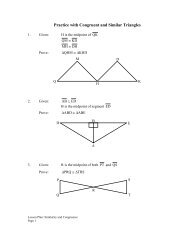 Practice with Congruent and Similar Triangles - mdk12