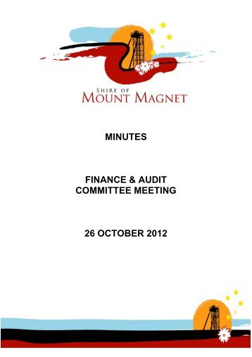Unconfirmed Minutes Finance & Audit Committee - 26 October 2012