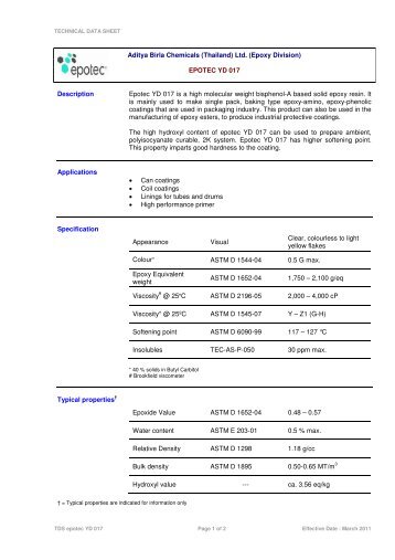 YD017 - Aditya Birla Chemicals