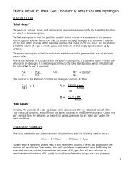 EXPERIMENT 6: Ideal Gas Constant & Molar ... - Ccchemistry.us