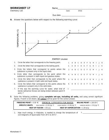 WORKSHEET 17 - Ccchemistry.us