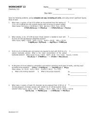 WORKSHEET 13 - Ccchemistry.us