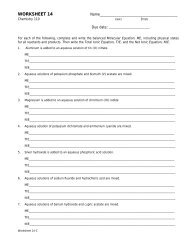 WORKSHEET 14 - Ccchemistry.us