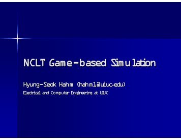 NCLT Game-based Simulation