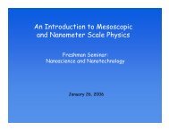 An Introduction to Mesoscopic and Nanometer Scale Physics (PDF)