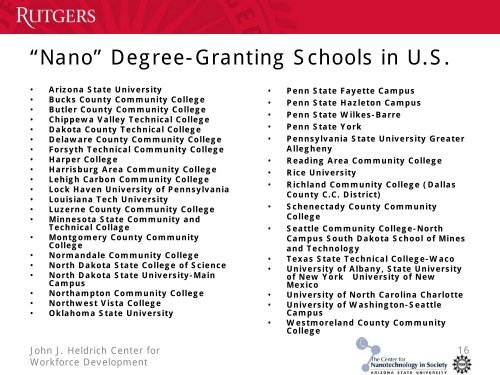 Trends in the Development of Nanotechnology Degree ... - NCLT