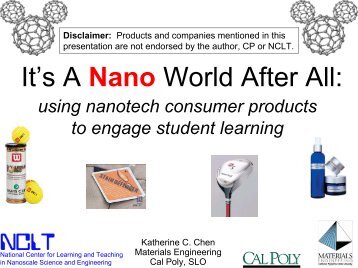 It's A Nano World After All: - Materials Research Science and ...