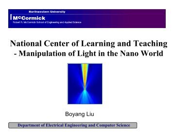 Manipulation of Light in the Nano World - NCLT