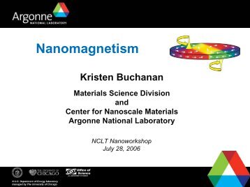 Nano-magnetism - NCLT