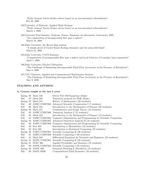 CURRICULUM VITAE Jian-Guo Liu May, 2008 Department of ...