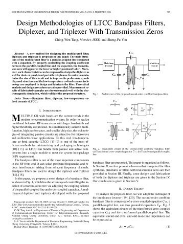 Design Methodologies of LTCC Bandpass Filters, Diplexer, and ...