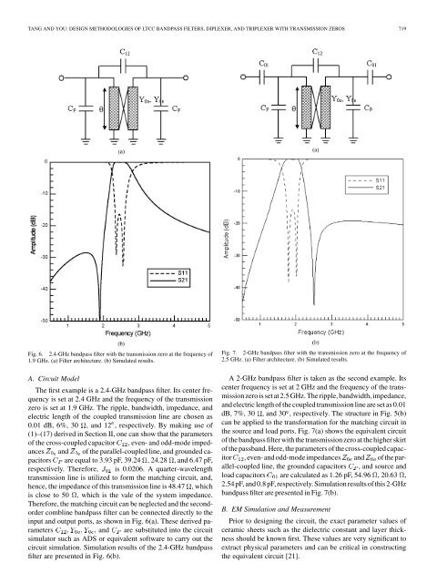 Design Methodologies of LTCC Bandpass Filters, Diplexer, and ...