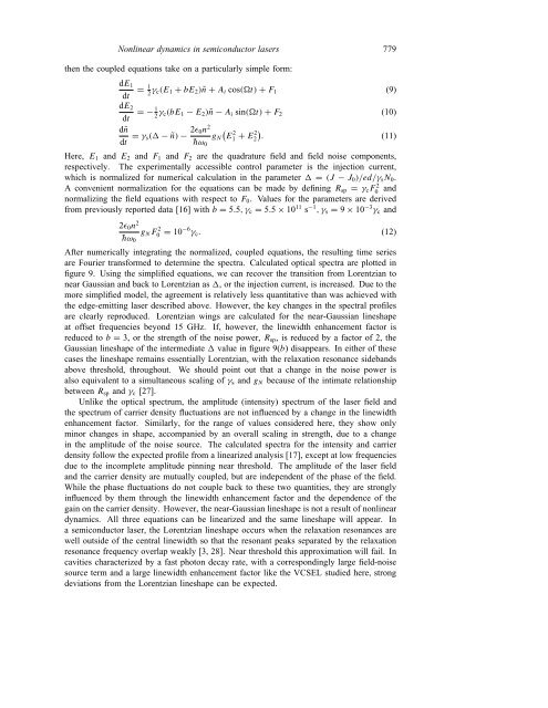 Nonlinear dynamics induced by external optical injection in ...
