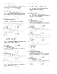 1. Given the balanced equation - Revsworld