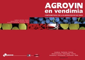 Levaduras - Nutrientes - Enzimas Bacterias lácticas ... - Agrovin