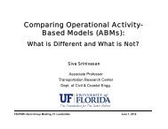Comparing Operational Activity- Based Models ... - FSUTMSOnline