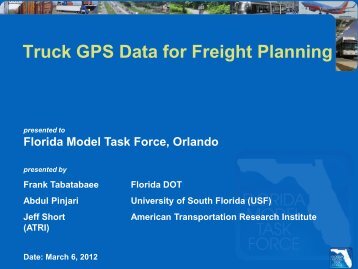 Truck GPS Data Research by Abdul Pinjari - FSUTMSOnline