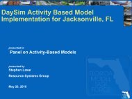 DaySim Activity Based Model Implementation by ... - FSUTMSOnline