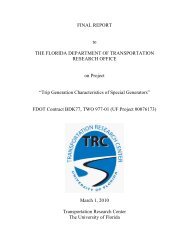Trip Generation Characteristics of Special Generators - Florida ...