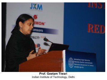 Dr. Geetam Tiwari, IITD - IRF India chapter