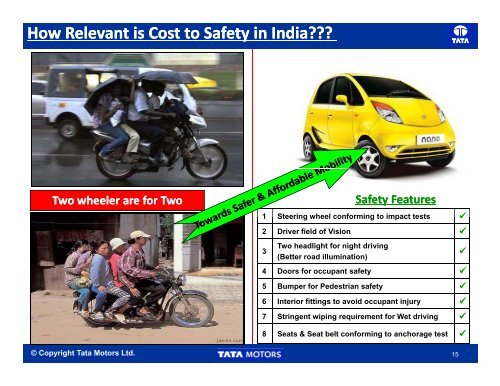 Mr P. K. Banerjee Tata Motors, India - Road Safety in India|NGO on ...