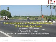 Mr. Ravishankar Rajaraman, JP Research, India - Road Safety in ...