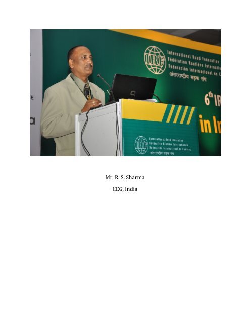 Mr. R. S. Sharma CEG, India - Road Safety in India|NGO on Road ...