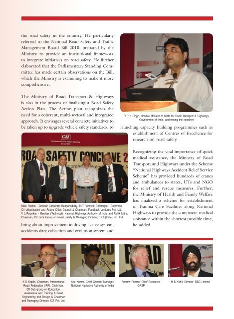 CONCLAVE 2010 - Road Safety in India|NGO on Road Safety