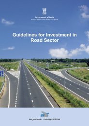 Guidelines for Investment in Road Sector - National Highways ...