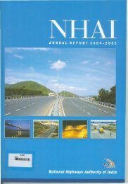 NHAI Annual Report of 2004-2005 - National Highways Authority of ...