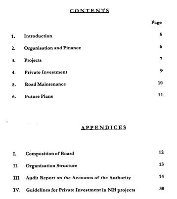 APPENDICES - National Highways Authority of India