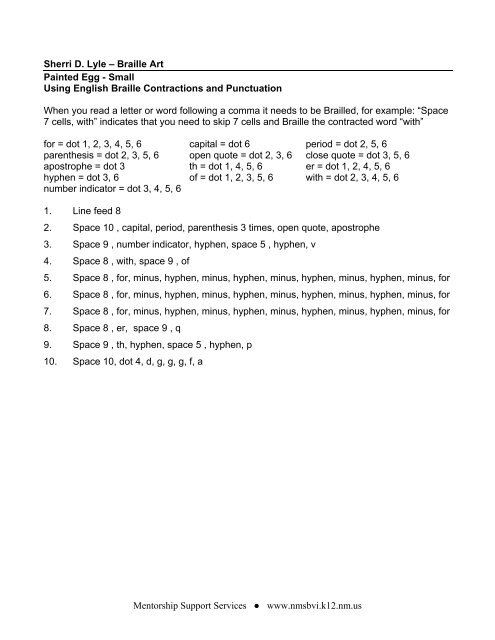 English Braille with Contractions & Punctuation - Paths to Literacy