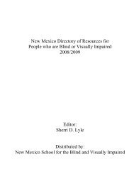 Directory of Resources for People who are Blind or Visually ...