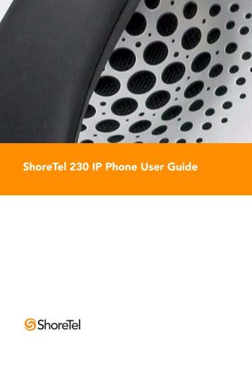 ShoreTel - IP 230 User Guide