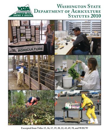 WSDA Statutes - Washington State Department of Agriculture