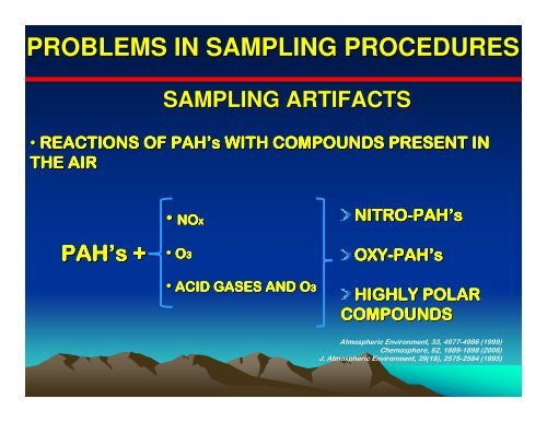 ATMOSPHERIC PAHs DETERMINATION: INFLUENCE OF THE AIR ...