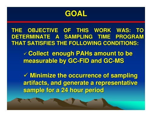 ATMOSPHERIC PAHs DETERMINATION: INFLUENCE OF THE AIR ...