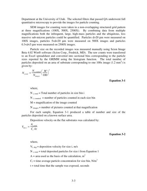 FIELD TESTING AND EVALUATION OF DUST DEPOSITION AND ...