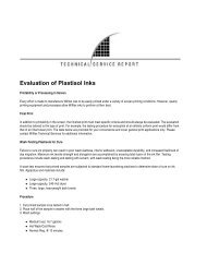 Evaluation of Plastisol Inks - PolyOne